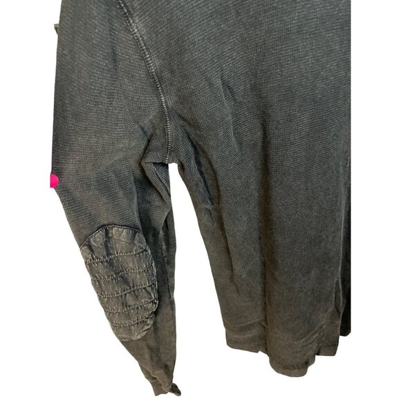 Calvin Klein Jeans Black Thermal Elbow Patch Crew Neck Pullover Shirt Sz L - Picture 5 of 10